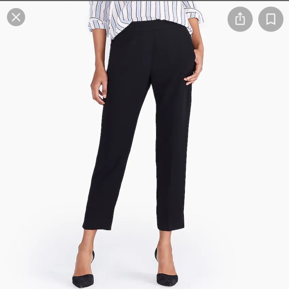 J Crew Elastic Flat Front Waist Pants Sz 00